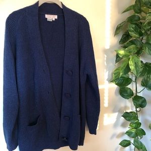 Vintage Oversized Midnight Blue Cardigan